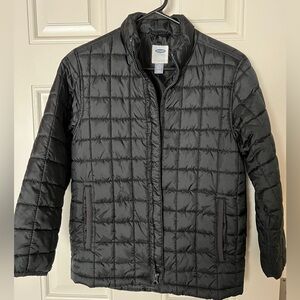 Old Navy Kids Black Puffer Jacket Size Large